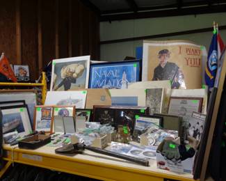 Vintage Military Memorabelia - Metals, Buttons, Knoves, Posters, Photos