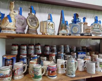Collectible Liquor Decanters / Ceramic Beer Steins
