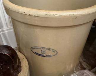 Marshall Pottery Marshall Texas 5 gallon stoneware crock