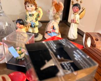 Assorted angel and child figurines