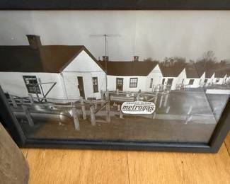 Framed vintage Metrogas propane plant photograph