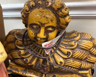 Figural ceramic bust table lamp
