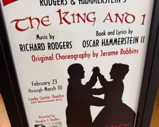Framed Rodgers and Hammerstein The King and I theater poster