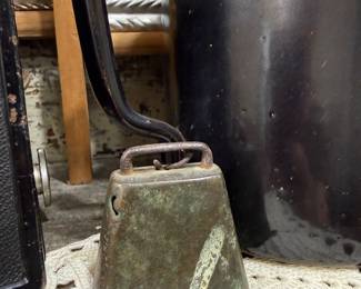 Antique brass cow bell