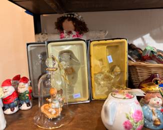 Boxed angel ornaments and porcelain figurines
