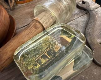 Helen Keller birthplace glass souvenir paperweight