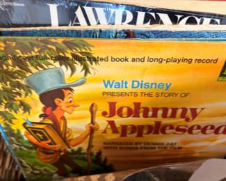 Walt Disney Johnny Appleseed illustrated book and record