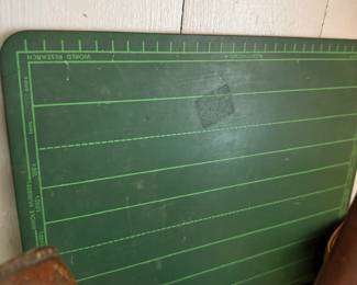 Vintage green school arithmetic chart board