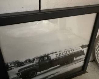 Framed photograph of Metrogas tanker truck