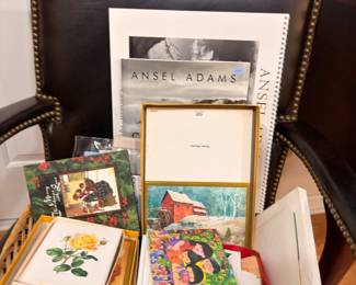 Ansel Adams book with art prints and greeting cards