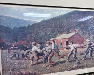 Large framed Snap the Whip print