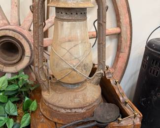 Antique kerosene barn lantern