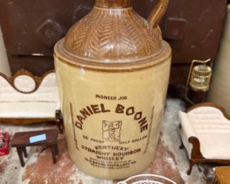 Daniel Boone Pioneer Jug stoneware whiskey jug