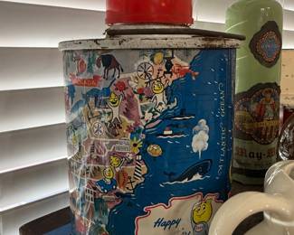 Esso Happy Motoring tin cooler jug