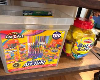 Cra-Z-Art art tub and Play-Doh Big Barrel