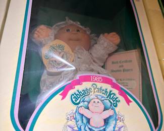 1985 Cabbage Patch Kids Preemie in lace gown, boxed