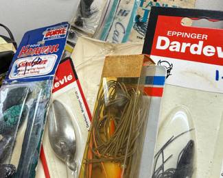 Vintage fishing lures Eppinger Dardevle and Peck's