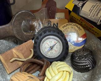 Boy Scout neckerchief slides and Tennessee Bicentennial button