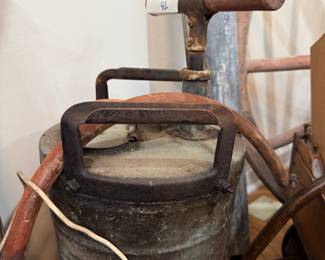 Antique galvanized pump sprayer canister