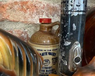 McCormick Platte Valley corn whiskey stoneware jug
