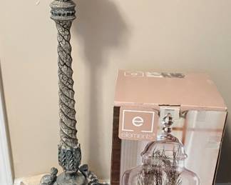 Tall candle holder & apothecary jar
