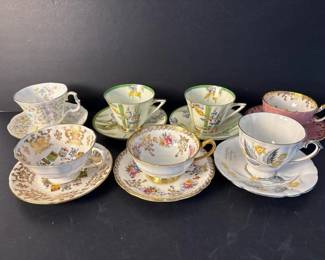 204 assortedvintageenglishbonechinateac