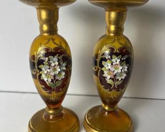 136 pairofvenetiancrystalhanddecorated