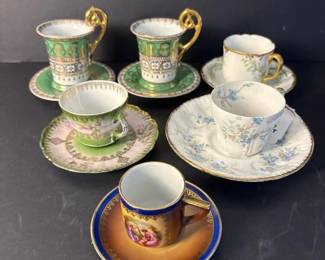 205 assortedantiqueporcelaindemitassecup