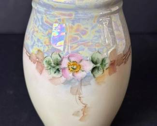 056 handpaintedfloralshakersignedmest