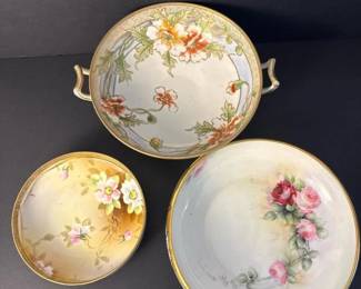 143 handpaintedporcelainbowlsandcompote