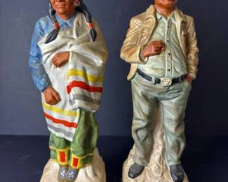 069 pairof1969lionstonesculpturedporcel