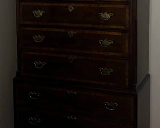 18thCentury Style Mahogany Highboy Chest of Drawers Master Bedroom