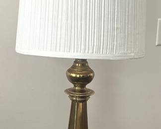 Vintage MidCentury Heavy Solid Brass Table Lamp