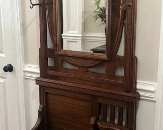 Antique Oak Hall Stand