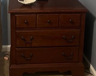 Antique Warm Cherry Wood Nightstand
