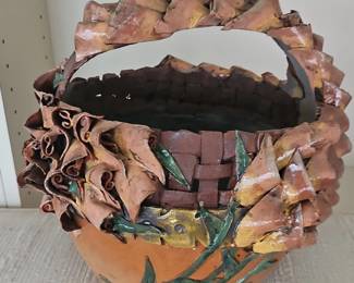 Handmade Decorative Clay Basket
