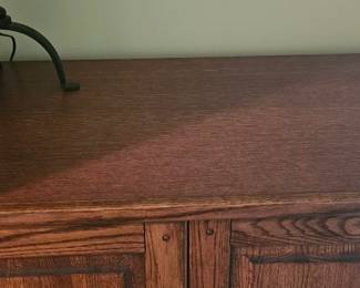 Mission Style Oak Armoire third image
