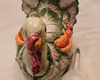 Ceramic Turkey Tureen with Ladle second image