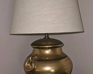 Brass Urn Table Lamp with Ring Handles second image