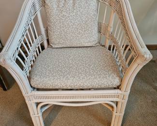 White Rattan Dining Set second image