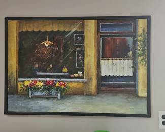 Cafe Scene Oil Painting