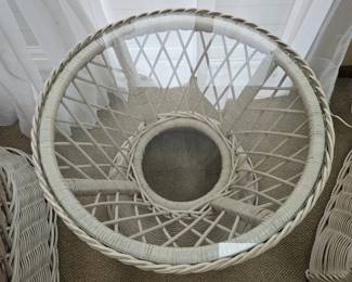 Hourglass Wicker Side Table second image
