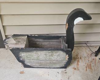 Wooden Goose Decoy Planter