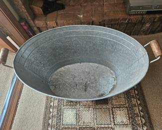 Galvanized Metal Wash Tub second image