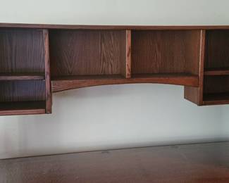 Oak Mission Style Desk with Hutch second image