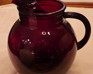 Anchor Hocking Royal Ruby Roly Poly Pitcher