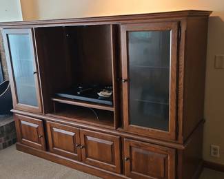 Large Oak Entertainment Center