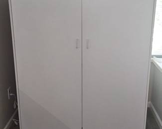 White TwoDoor Storage Cabinet