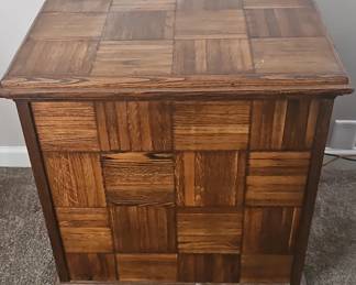 Parquet Block End Table, set of