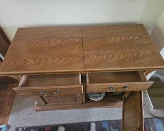Oak Flip Top Server second image